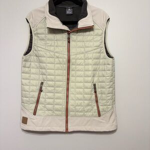 Little Donkey Andy Full Zip Light Puffer Vest Sz L Light Gray Light Turquoise